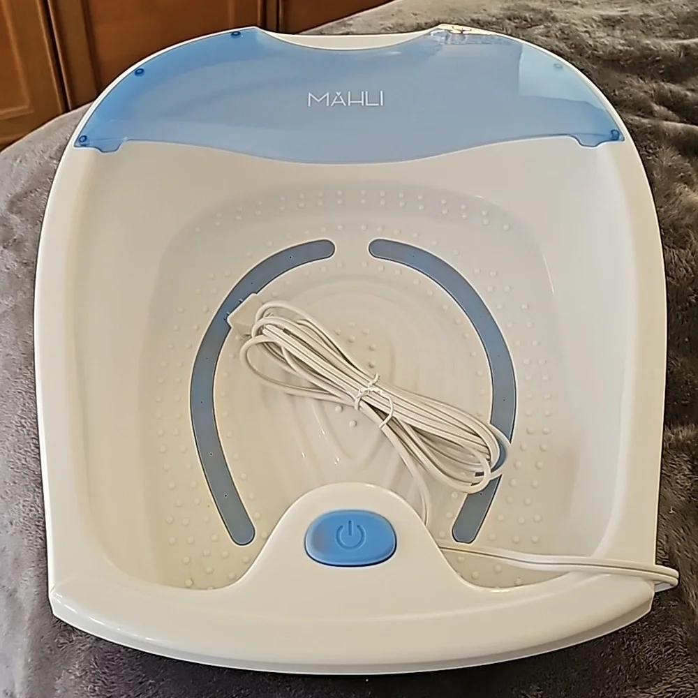 Electric Foot Spa Massager - White & Light Blue
